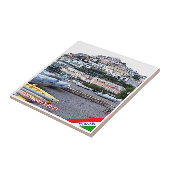 CMP044 POSITANO, AMALFI COAST, Italy, Ceramic Tile (Side)