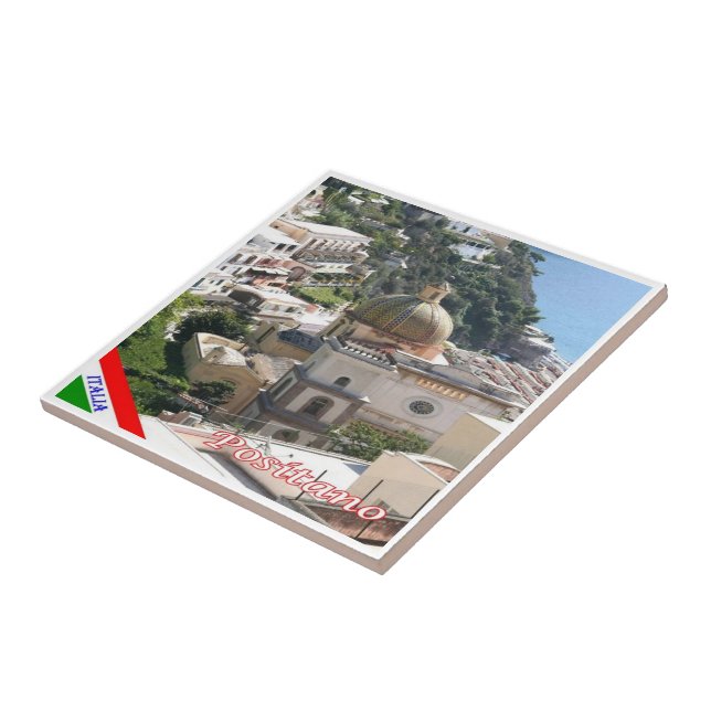 CMP046 POSITANO, AMALFI COAST, Italy, Ceramic Tile (Side)
