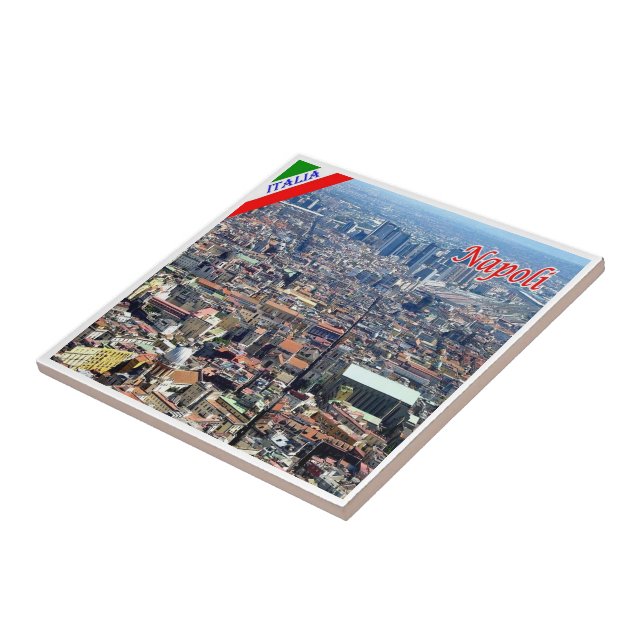 CMP054 NAPLES, Old Town, Campania Italy, Ceramic Tile (Side)