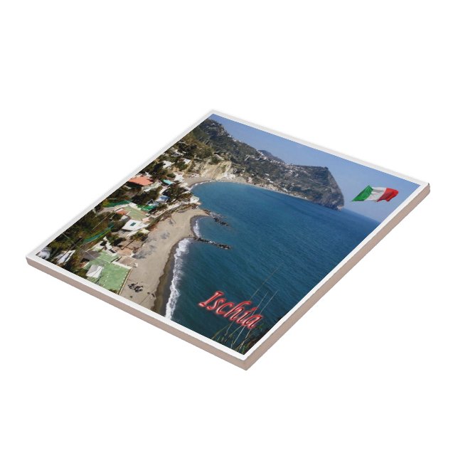 CMP057 ISCHIA, Maronti Beach, Italy, Ceramic Tile (Side)