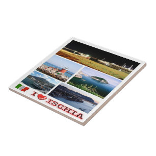 CMP067 ISCHIA I Love, Campania, Italy, Ceramic Tile