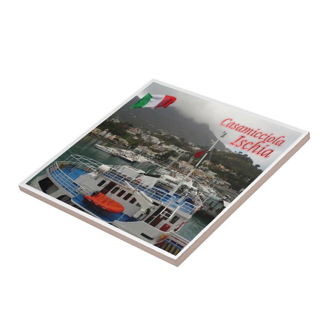 CMP090 ISCHIA, Casamicciola, Italy, Ceramic Tile (Side)