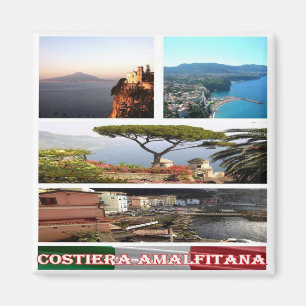 CMP094 AMALFI COAST, Mosaic, Italy, Fridge Magnet