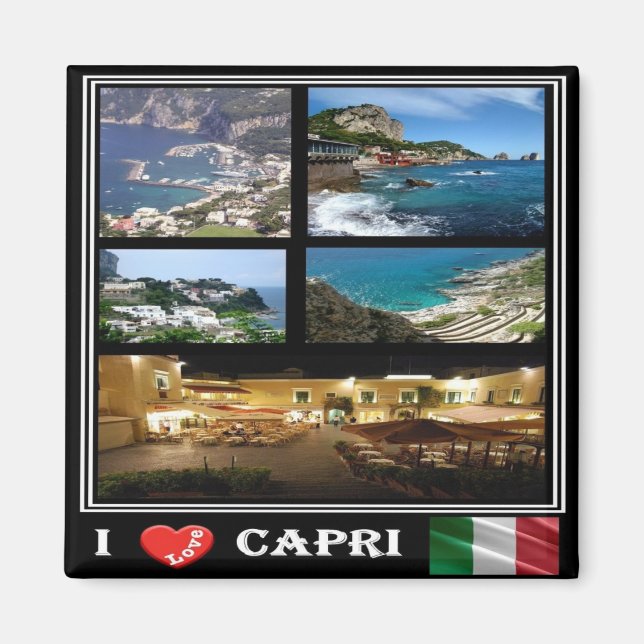 CMP116 CAPRI  I Love, Campania, Italy, Fridge Magnet (Front)