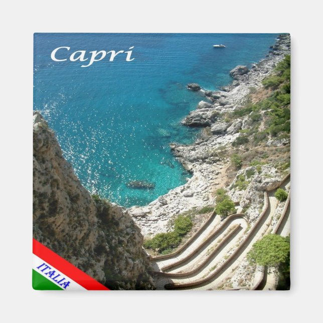 CMP117 CAPRI, Way of the Sea, Italy, Fridge Magnet (Front)