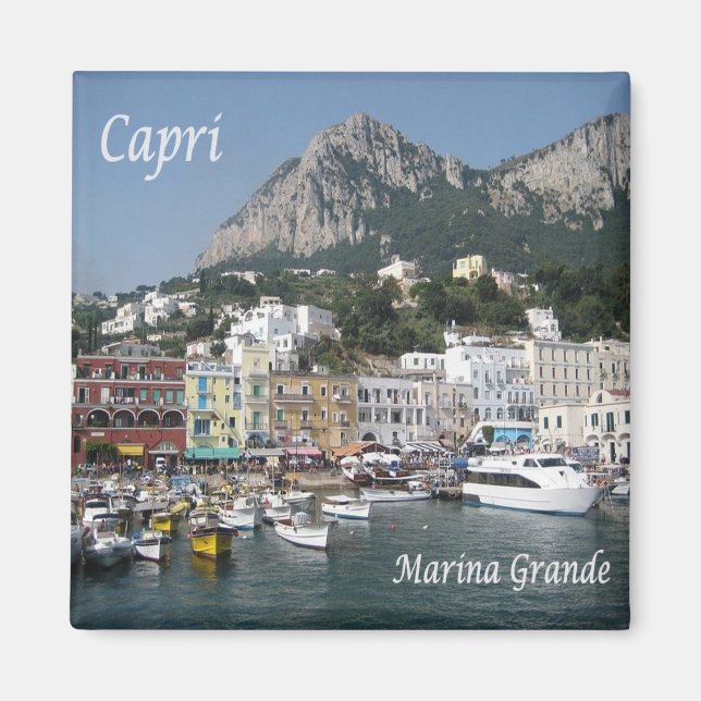 CMP121 CAPRI, Marina Grande Port, Fridge       Magnet (Front)