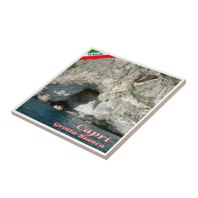 CMP124 CAPRI, The White Grotto, Italy, Ceramic Tile (Side)