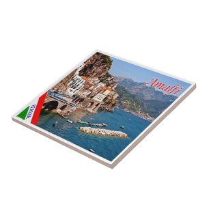 CMP139 AMALFI, Panorama, Italy, Ceramic Tile