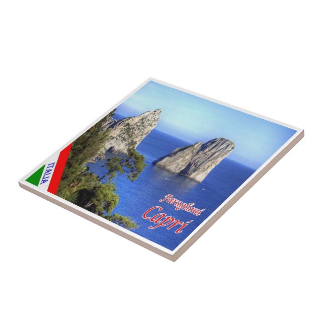 CMP147 CAPRI The Faraglioni, Italy, Ceramic Tile (Side)