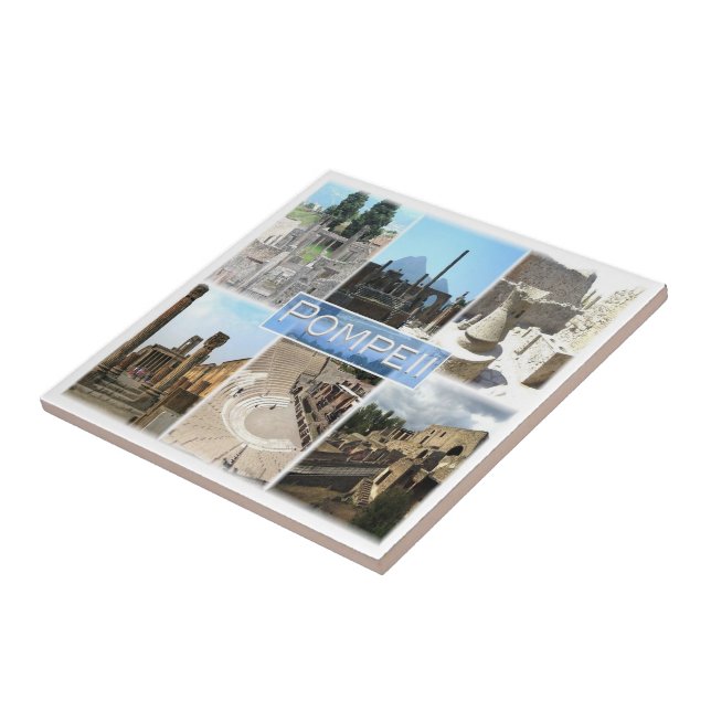 CMP155 POMPEII the ruins, Pompei, Campania, Ceramic Tile (Side)