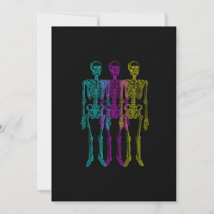 CMY Halftone Skeleton Graphic Illustration