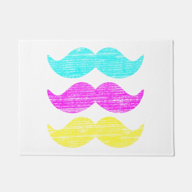 CMY Moustaches Doormat (Front)