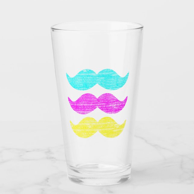 CMY Moustaches Glass (Front)