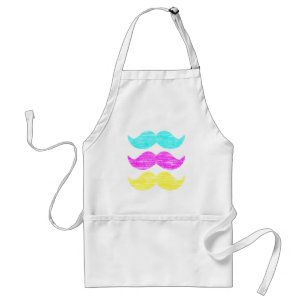 CMY Moustaches (letterpress style) Standard Apron