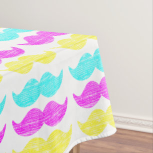 CMY Moustaches Tablecloth