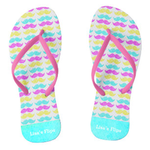 CMY Moustaches Thongs