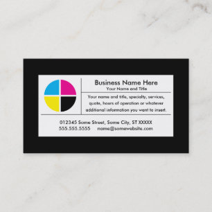 cmyk business card