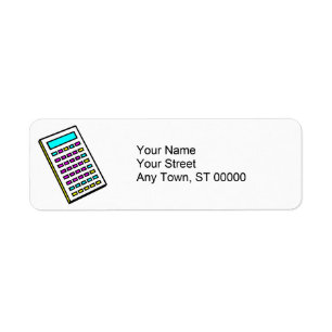 CMYK Calculator Retro Graphic Return Address Label