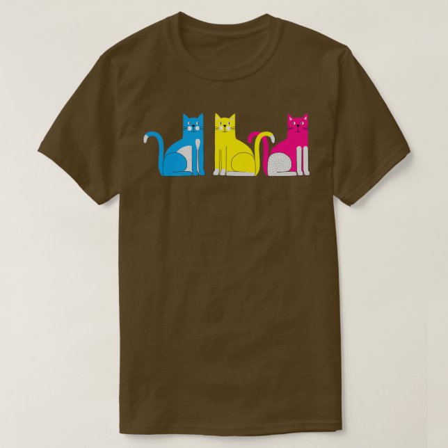 CMYK cats 1  T-Shirt (Design Front)