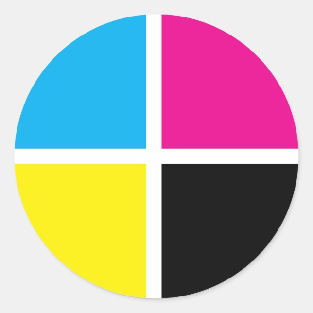 cmyk classic round sticker (Front)