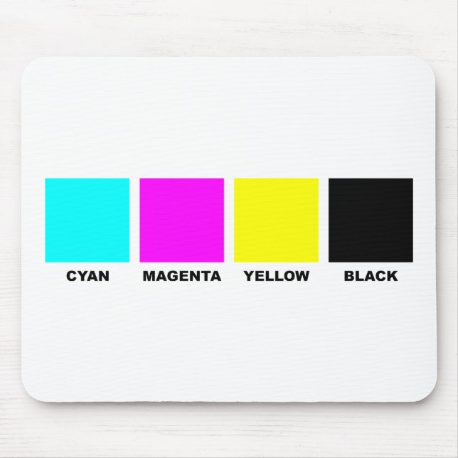 CMYK Four Colour Process Model Mouse Pad (Front)
