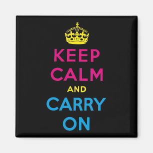 CMYK keep calm and carry on Magnet