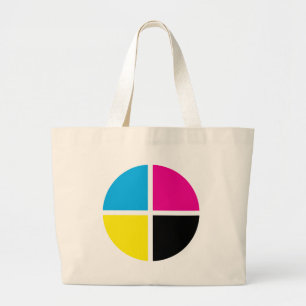 cmyk large tote bag