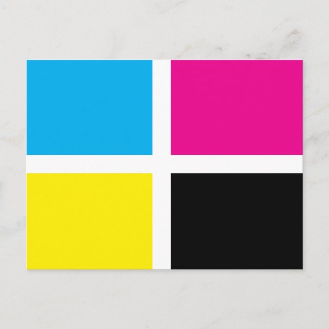 cmyk rectangles postcard (Front)