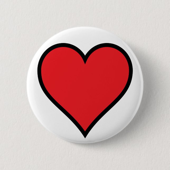 CMYK Red Heart Button (Front)