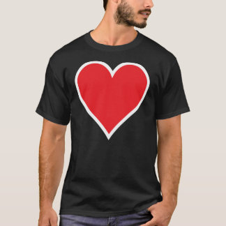 CMYK Red Heart with White Border Tee Shirt