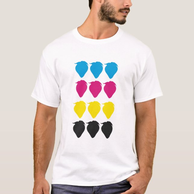 CMYK strawberries T-Shirt (Front)