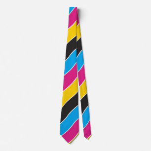 CMYK Tie (Curved) Graphic Design/Printer Fashion