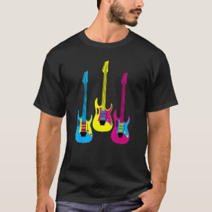 CMYK Triple Guitar Harmony Colours for Lead Guitar T-Shirt