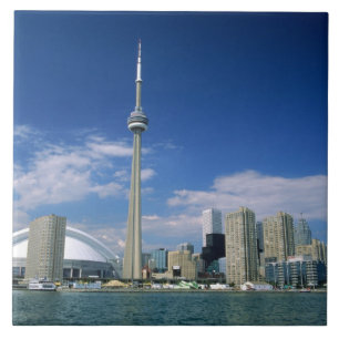 CN Tower and Skydome in Toronto, Ontario, Ceramic Tile