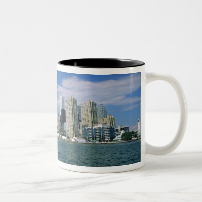 CN Tower and Skydome in Toronto, Ontario, Two-Tone Coffee Mug (Right)