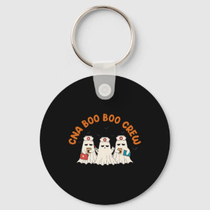 Cna Boo Boo Crew Nurse Retro Funny Ghost Halloween Key Ring