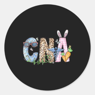Cna Bunny Women Easter Day For Nurses And Easter L Classic Round Sticker