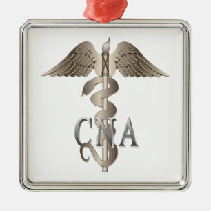 CNA Caduceus Metal Tree Decoration