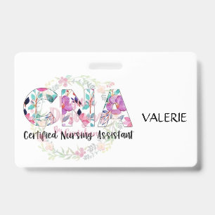 CNA Certified Nurse Aide Name Badge ID Badge