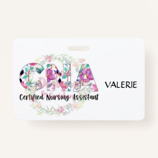 CNA Certified Nurse Aide Name Badge ID Badge