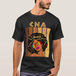 CNA Certified Nursing Assistant Afro Black History T-Shirt