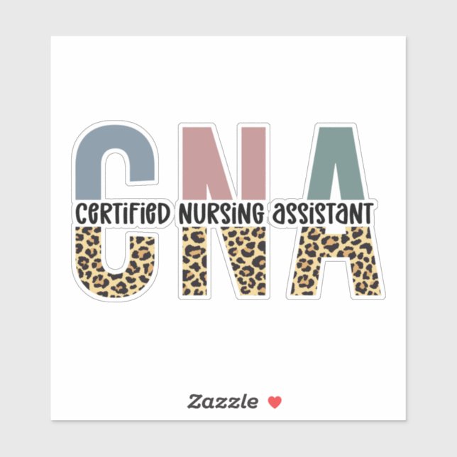 CNA Certified Nursing Assistant Cheetah Print (Sheet)