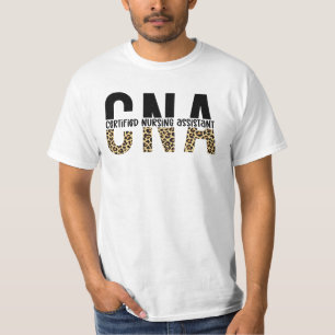 CNA Certified Nursing Assistant Cheetah Print T-Shirt