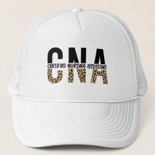 CNA Certified Nursing Assistant Cheetah Print Trucker Hat