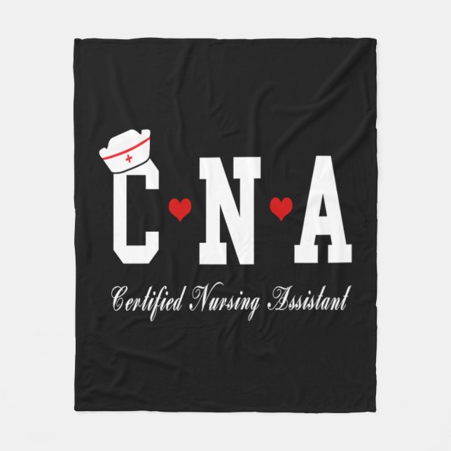 CNA - CERTIFIED NURSING ASSISTANT  FLEECE BLANKET (Front)