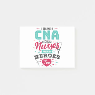 CNA Certified Nursing Assistant Heroes Post-it Notes