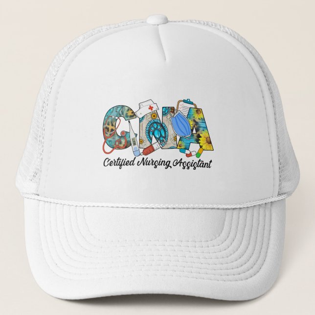 CNA Certified Nursing Assistant Trucker Hat (Front)