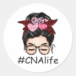 Cna Certified Nursing Istant Valentine Day Cute Me Classic Round Sticker