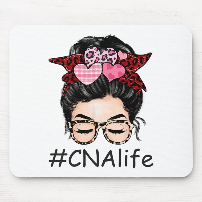 Cna Certified Nursing Istant Valentine Day Cute Me Mouse Pad (Front)