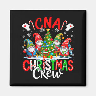 Cna Christmas Crew Group Gnomes Nurses Decorating Magnet